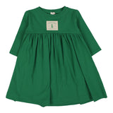 Lil Legs Patch Dress 3/4 Sleeve - Green