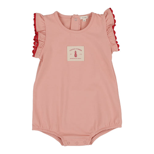 Lil Legs Ruffle Romper - Coral