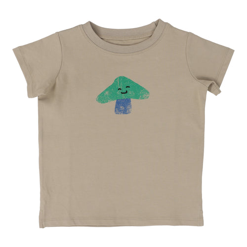 Lil Legs Mushroom Tee Short Sleeve - Taupe