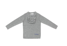 Load image into Gallery viewer, Coco Blanc Ruffle Bib Sweater And Pleated Plaid Skirt Set