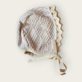 Bebe Organic Crochet Bonnet - Sand