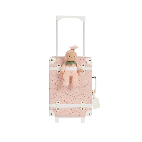 Olliella See-Ya Suitcase - Pink Daisies