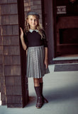 Coco Blanc Gingham Pleated Skirt