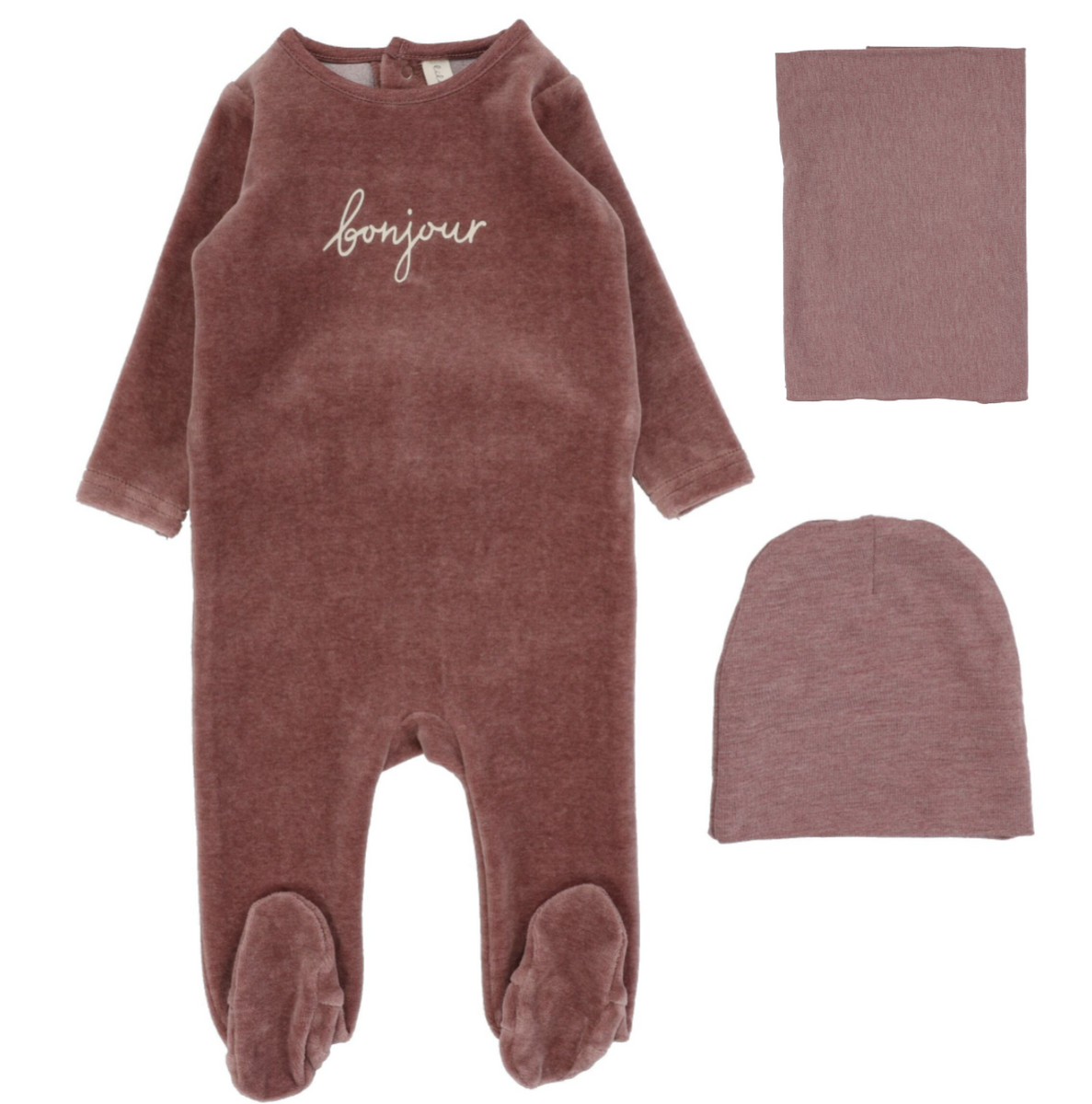 Lilette All Over Floral Layette Set - Mauve main image 1