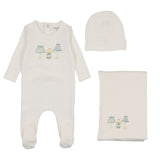 Bee & Dee Shades Of Baby Layette Set - Chalk White Boys
