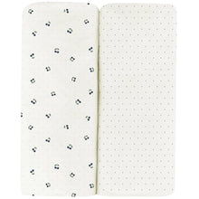 Load image into Gallery viewer, Ely's &amp; Co 2 Pack Jersey Crib Sheet - Cherry Print Sheets - Blue Cherry