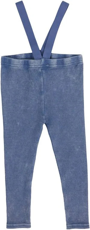 Lil Legs Suspender Leggings - Blue Wash
