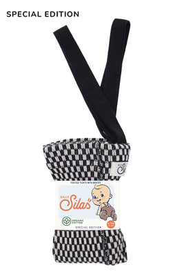 Silly Silas Footed Special Edition Cotton Tights - Black X White Checked