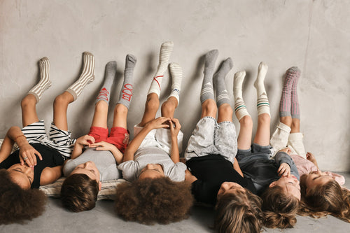 Booso Socks -  Gray/Red