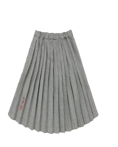 Coco Blanc Gingham Pleated Skirt