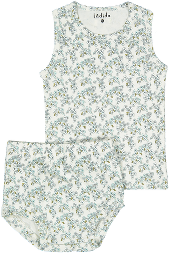 Ladida Slate Cherry Blossom Tank & Bloomer Set