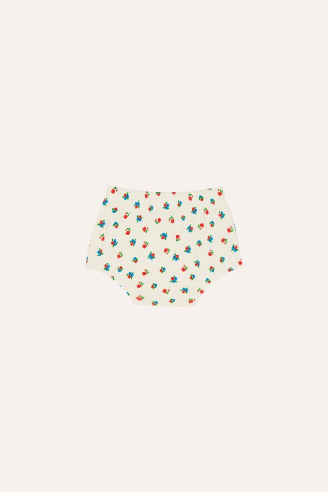 The Campamento Small Flowers Allover Baby T-Shirt And Bloomer - Ecru