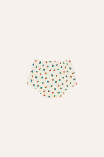The Campamento Small Flowers Allover Baby T-Shirt And Bloomer - Ecru
