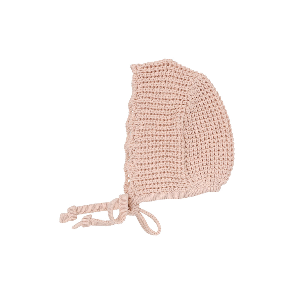 Lilette Chunky Knit Bonnet - Dusty Pink