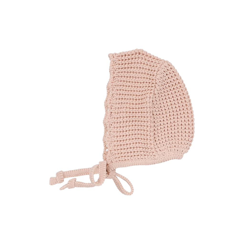 Lilette Chunky Knit Bonnet - Dusty Pink