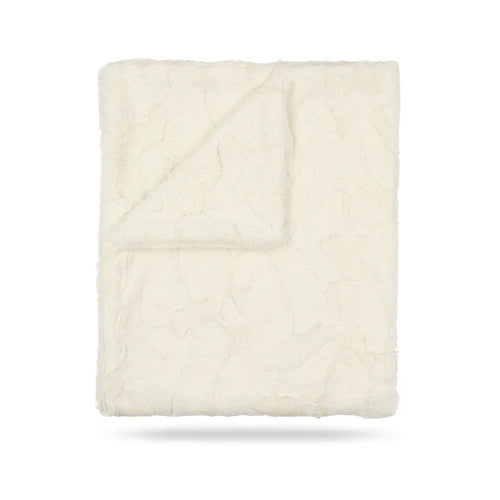 Peluche Lux Fur Blanket Natural