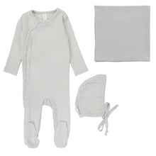 Load image into Gallery viewer, Lilette Speckled 3PC Layette Set - Light Blue