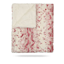 Load image into Gallery viewer, Peluche Speckled Red and Natural Lux Fur Blanket
