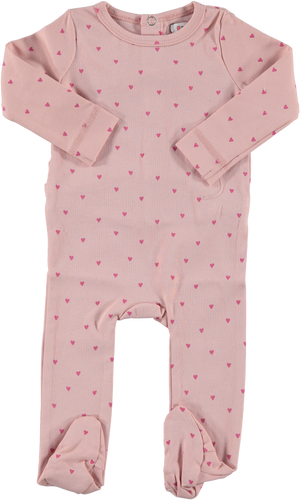 Bonjoy Heart Stretchie - Mauve/White (RUNS SMALL)