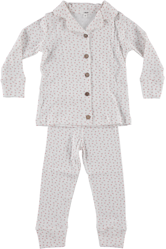 Bonjoy Pointelle Grandpa PJs - Pink