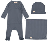 Marmar Pointelle Rib 3Pc Set - Stormy Blue