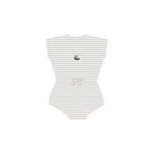 Load image into Gallery viewer, Ely's &amp; Co Nautical Stripe Collection Romper - Blue