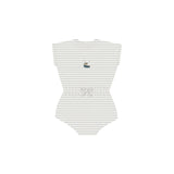 Ely's & Co Nautical Stripe Collection Romper - Blue