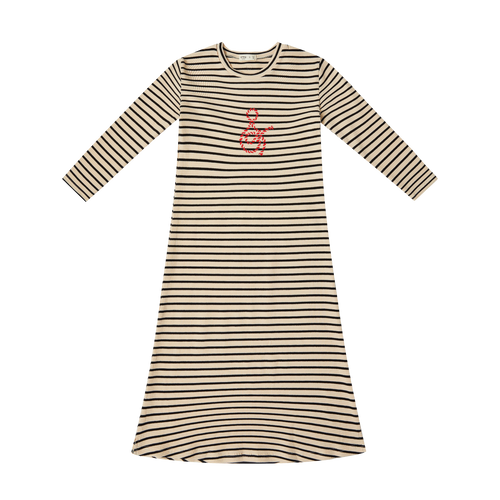 Crew Kids Stripe Nightgown - Red