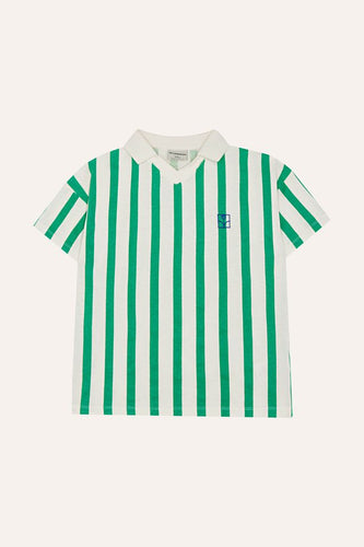 The Campamento Striped Oversized Polo - Green