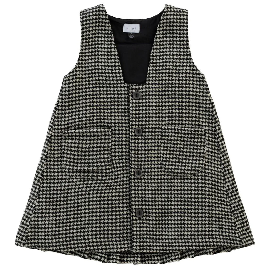 Klai Pleat Houndstooth Grey Jumper