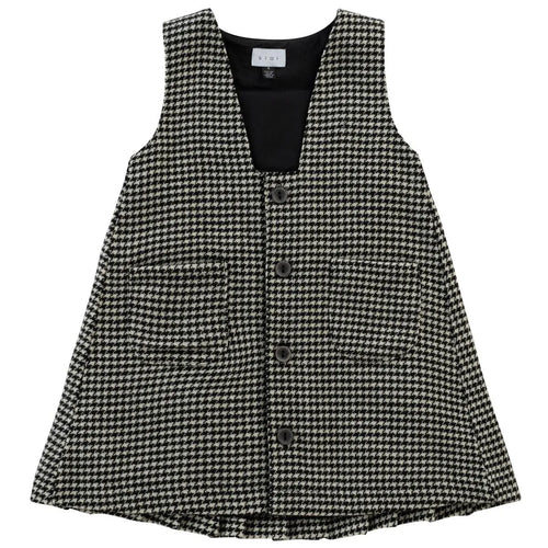 Klai Pleat Houndstooth Grey Jumper