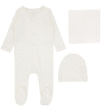 Lilette Tiny Heart 3PC Layette Set - Cream