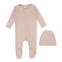 Load image into Gallery viewer, Lilette Tiny Heart Footie &amp; Beanie Set - Pink