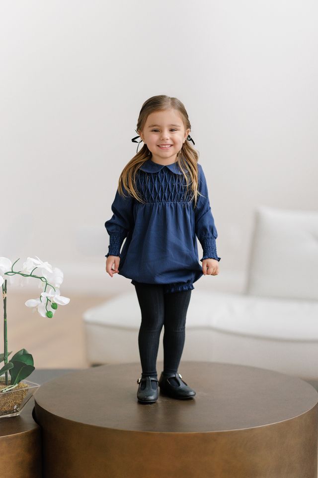 Velvette Label Blue Striped Romper