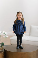 Load image into Gallery viewer, Velvette Label Blue Striped Romper