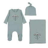 Bee & Dee Antique Umbrella Layette Set - Blue Stone