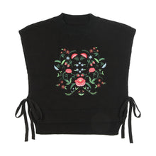 Load image into Gallery viewer, Urban Edge Embroidered Knit Vest - Black