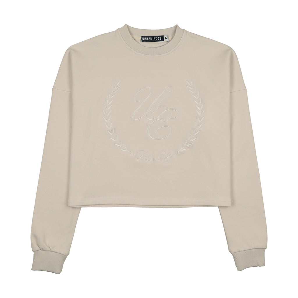 Urban Edge Tone On Tone Sweatshirt - Ecru