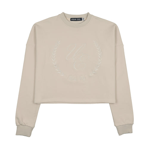 Urban Edge Tone On Tone Sweatshirt - Ecru