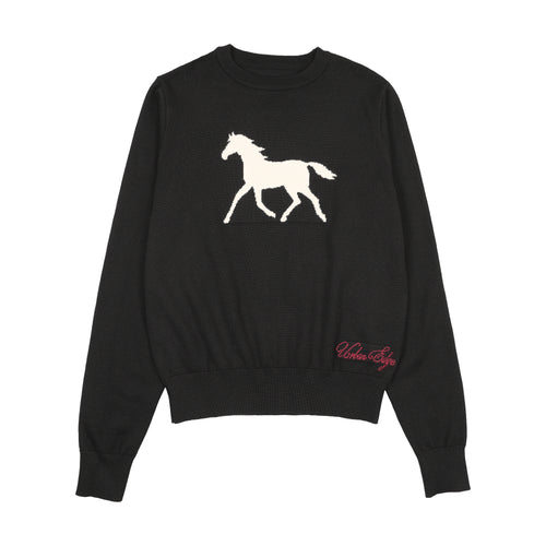 Urban Edge Horse Knit Sweater - Black