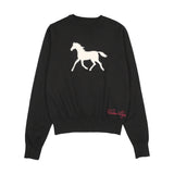 Urban Edge Horse Knit Sweater - Black