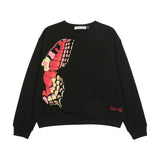 Urban Edge Butterfly Embroidered Sweatshirt - Black