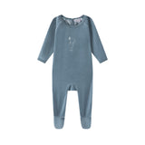 Oubon Velour Bear Boy's Print Footie
