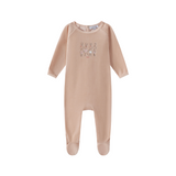 Oubon Velour Rabbit Girl's Print Footie