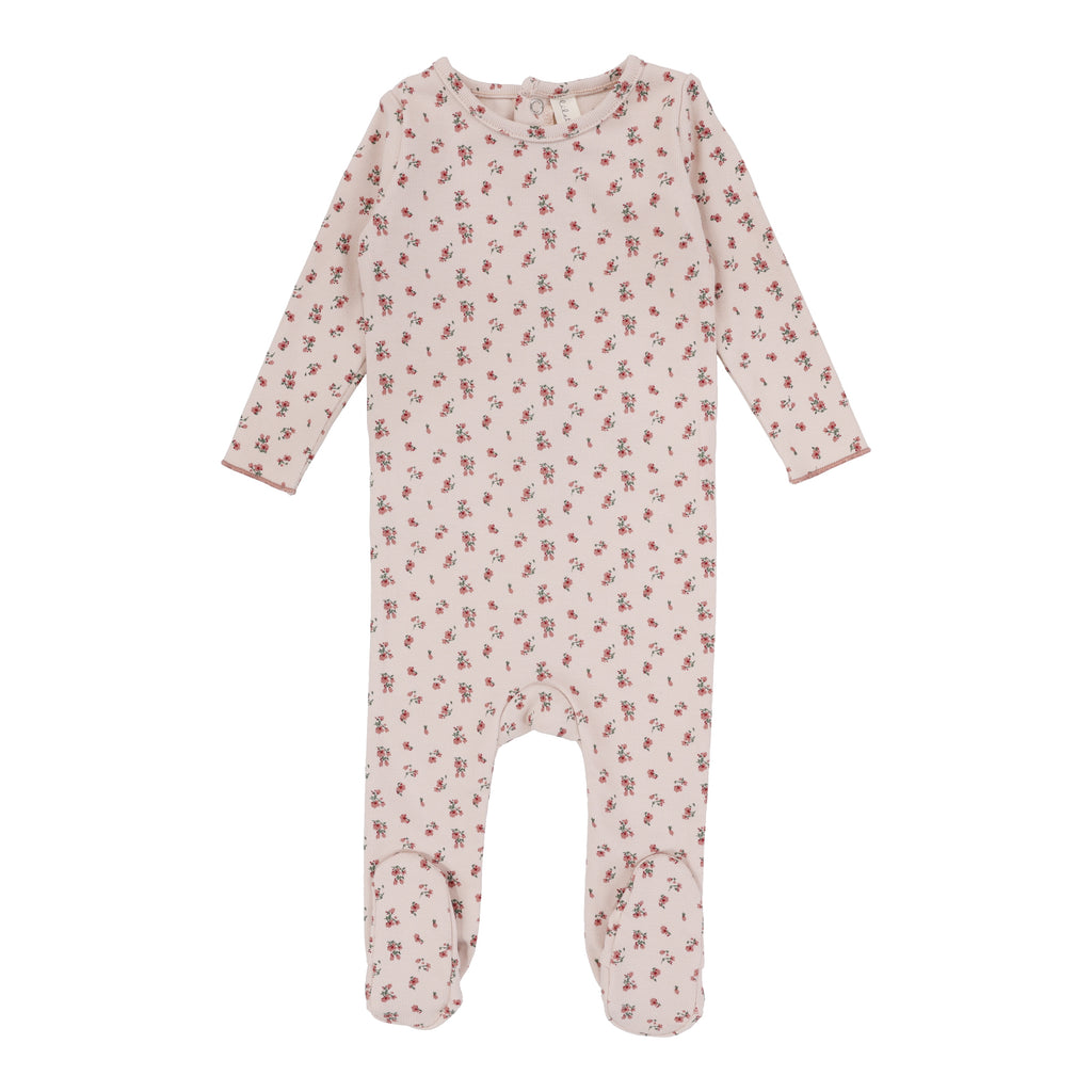 Lilette Vintage Floral Footie - Pink