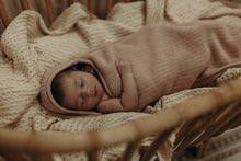 Load image into Gallery viewer, Peluche Ribbed Knit Cocoon &amp; Bonnet - Blush