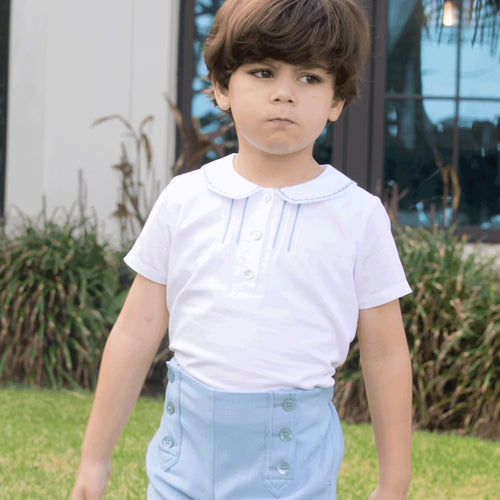 Coco Blanc Stitched White Shirt