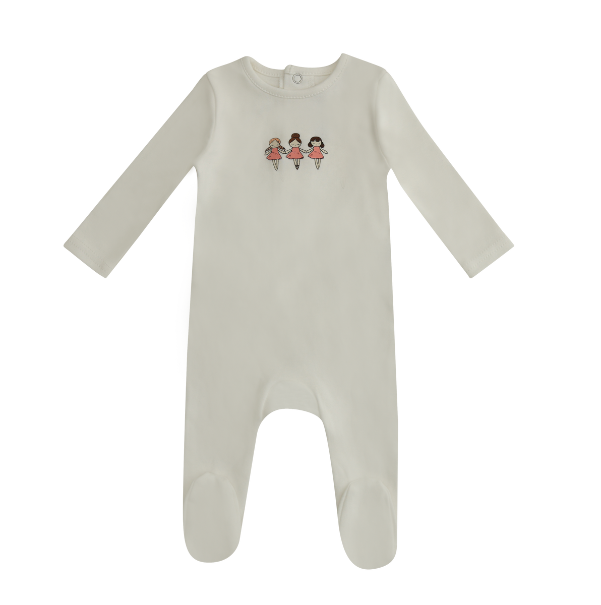 Graphic Footie Set  Cream/Doll main image 1