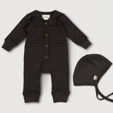 Finch & Fable - Wool Rib Playsuit & Hat - Storm