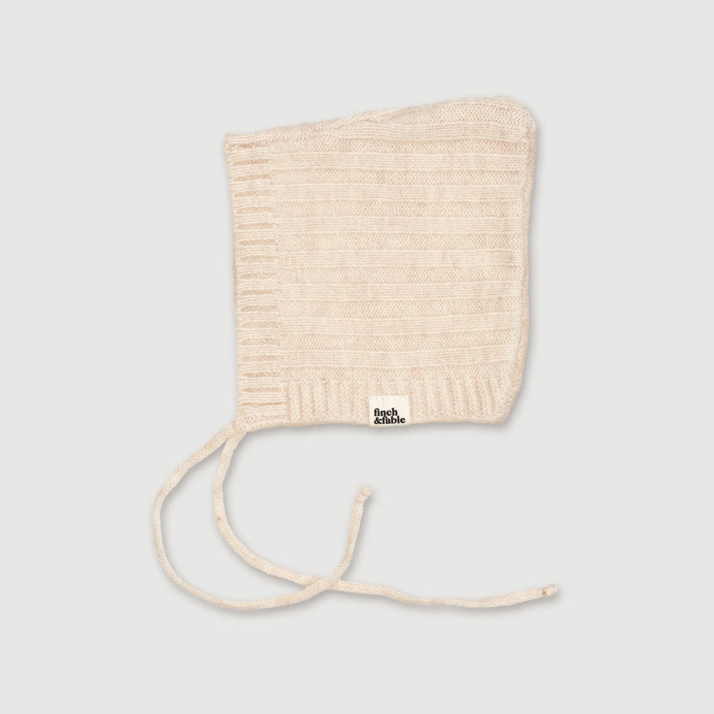 Finch & Fable - Wool Knitted Bonnet - Milk